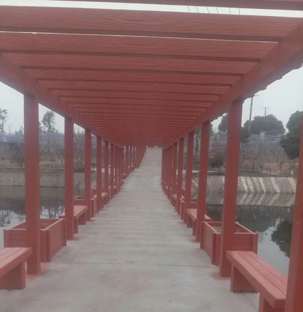 仿木长廊仿木花箱